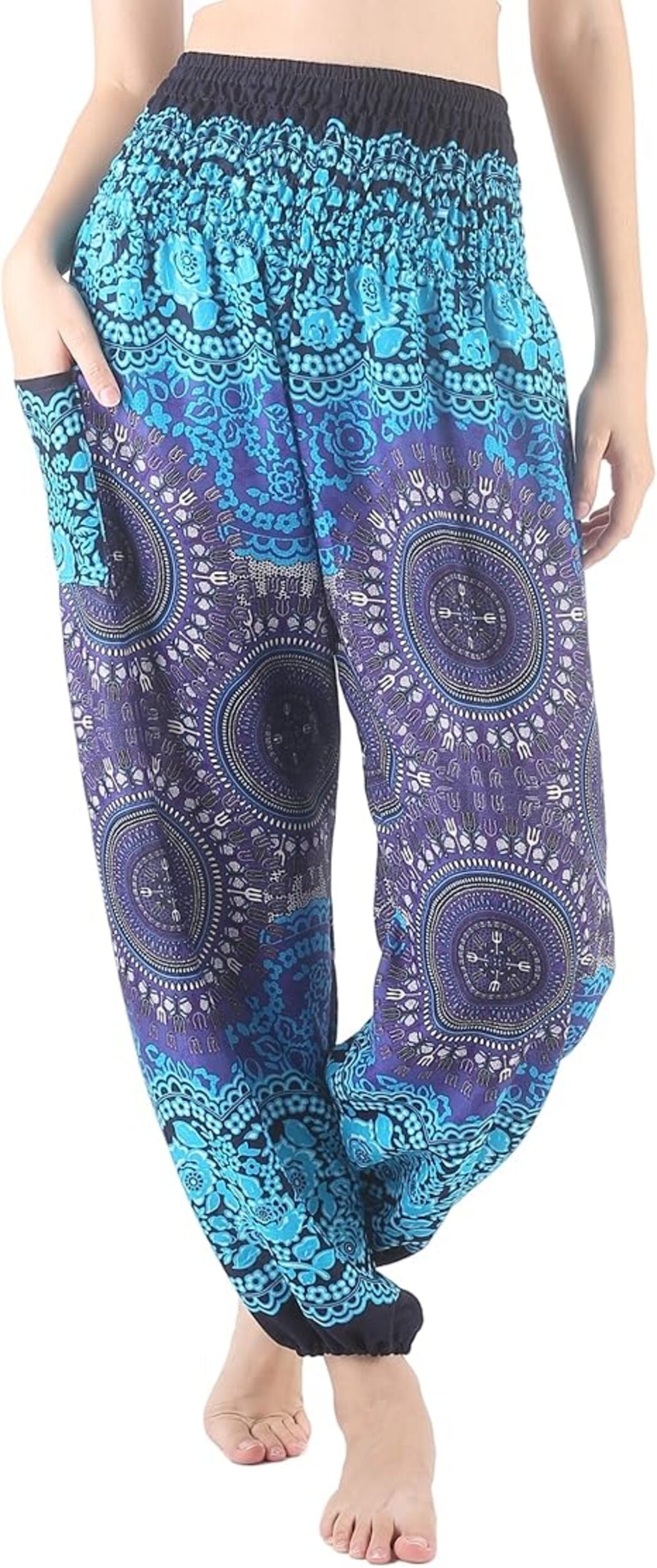Boho Pants Clocknut Blue Yoga Pants