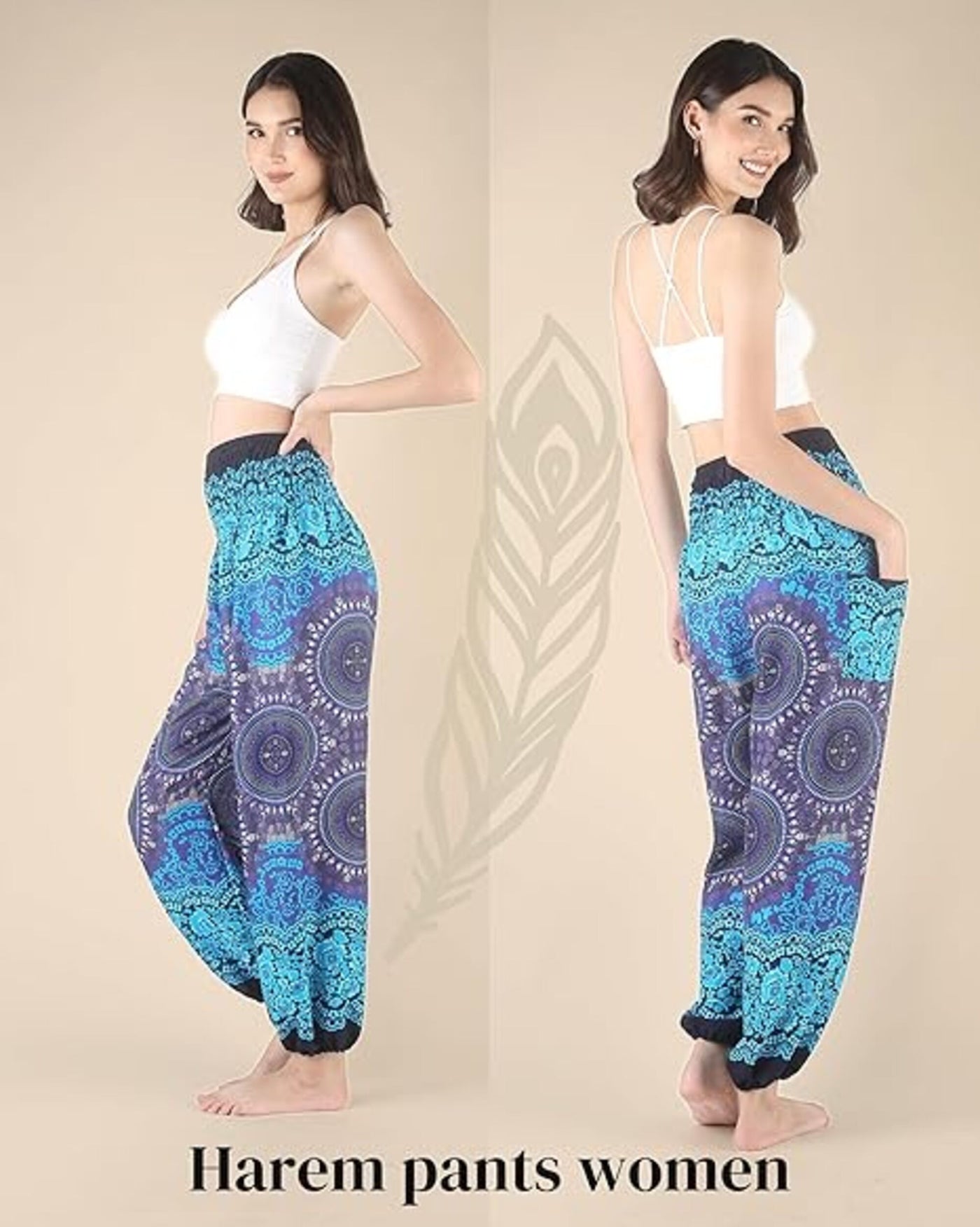 Boho Pants Clocknut Blue Yoga Pants