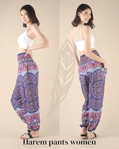 Boho Pants Blooming Purple Yoga Pants