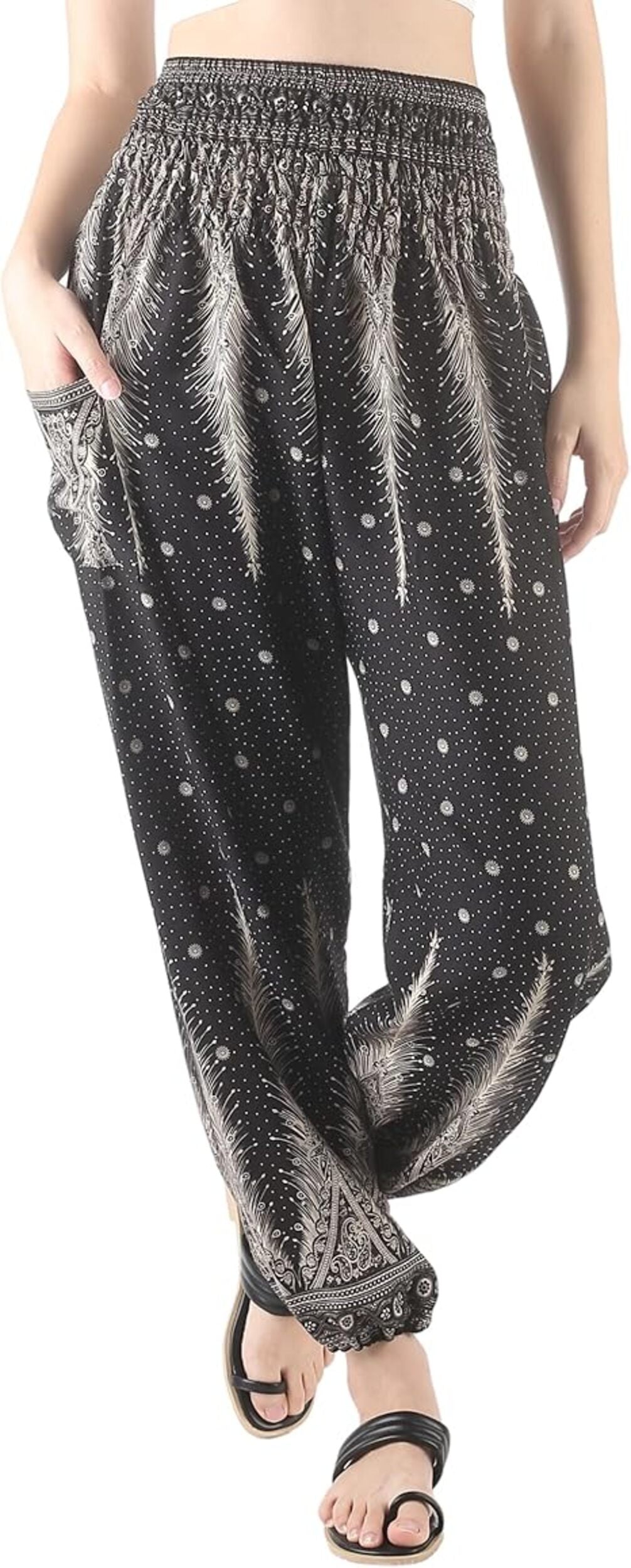 Boho Pants Bohemian Black Yoga Pants