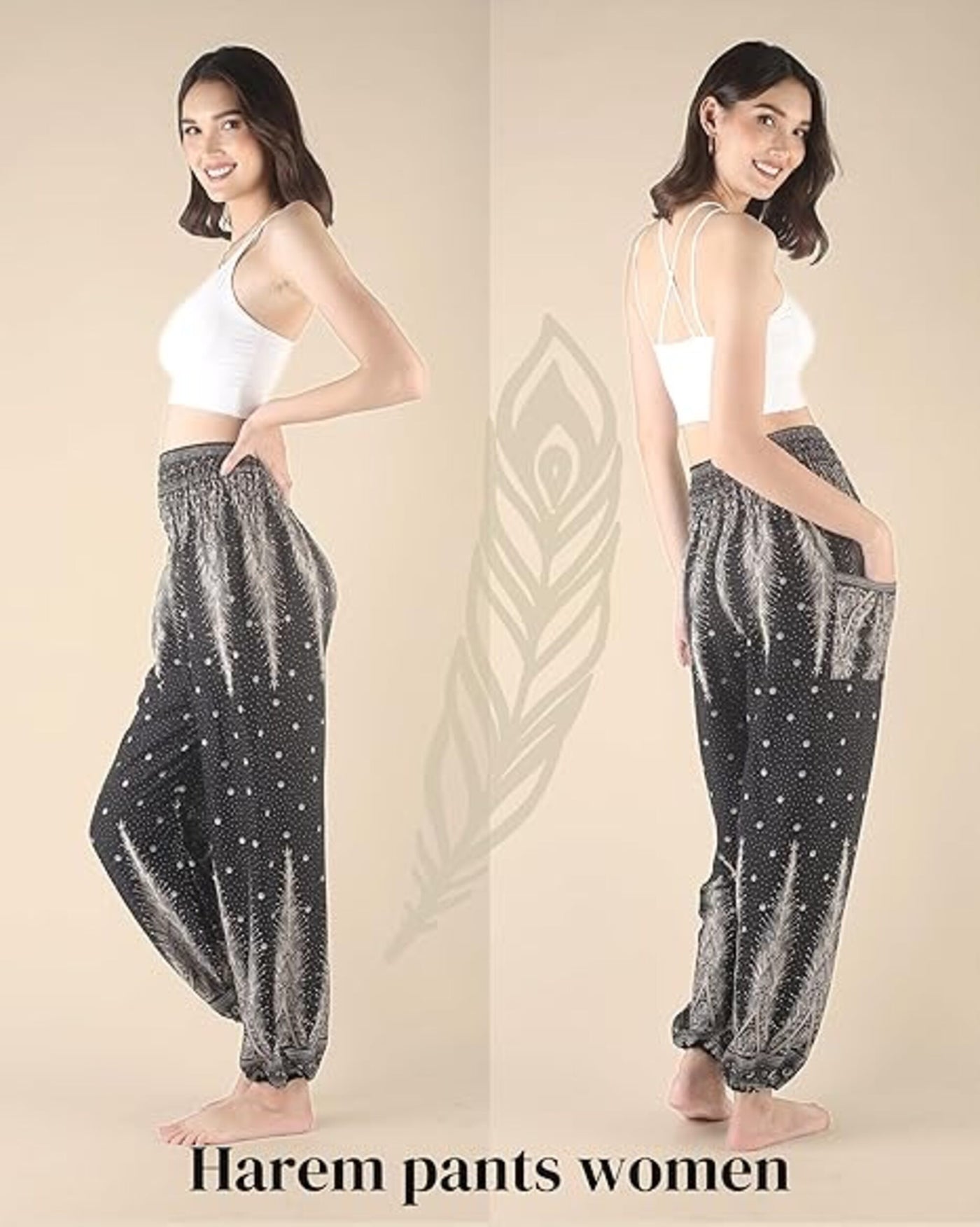 Boho Pants Bohemian Black Yoga Pants