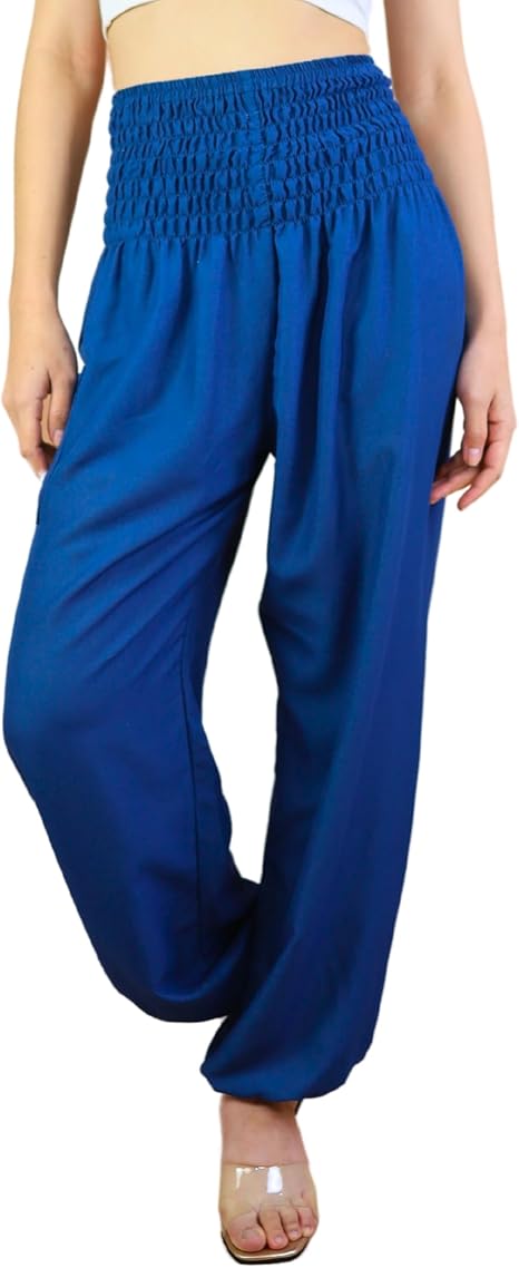 Boho Pants Solid Teal Yoga Pants