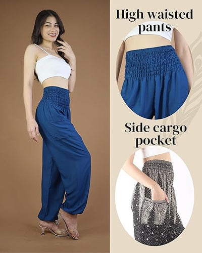 Boho Pants Solid Teal Yoga Pants