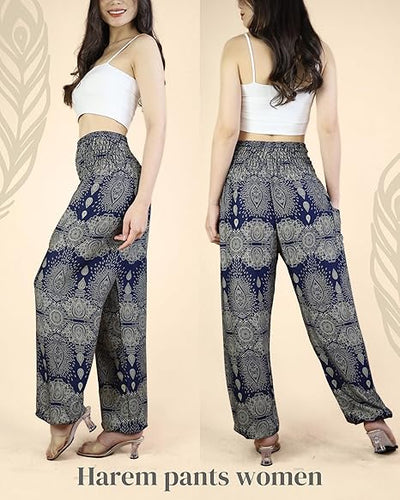 Boho Pants Droplet Navy Yoga Pants