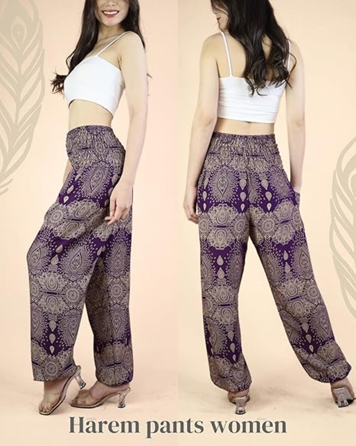 Boho Pants Droplet Purple Yoga Pants