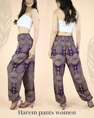 Boho Pants Droplet Purple Yoga Pants