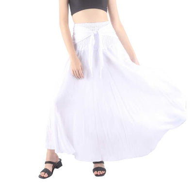 Solid White Hippie Skirt