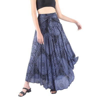 Mandala Blue Hippie Skirt