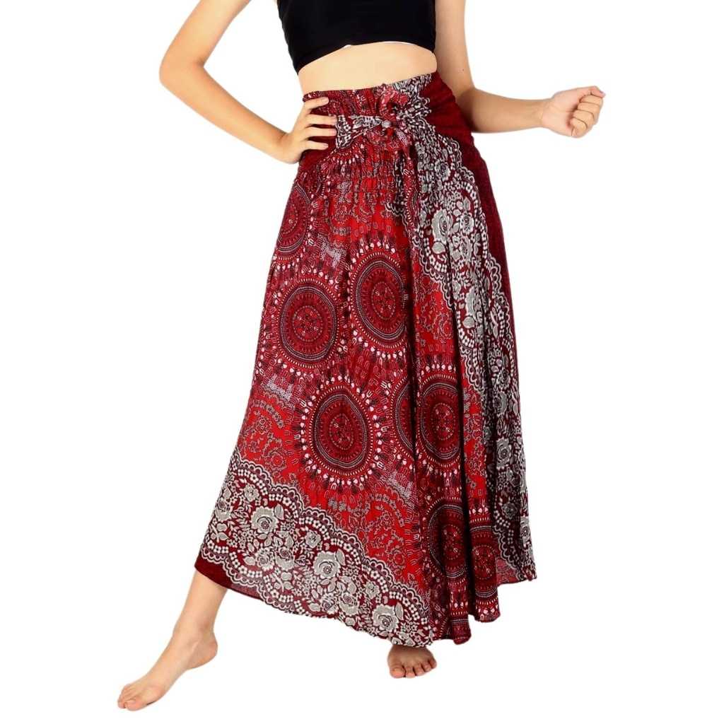 Clocknut Red Hippie Skirt